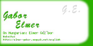 gabor elmer business card